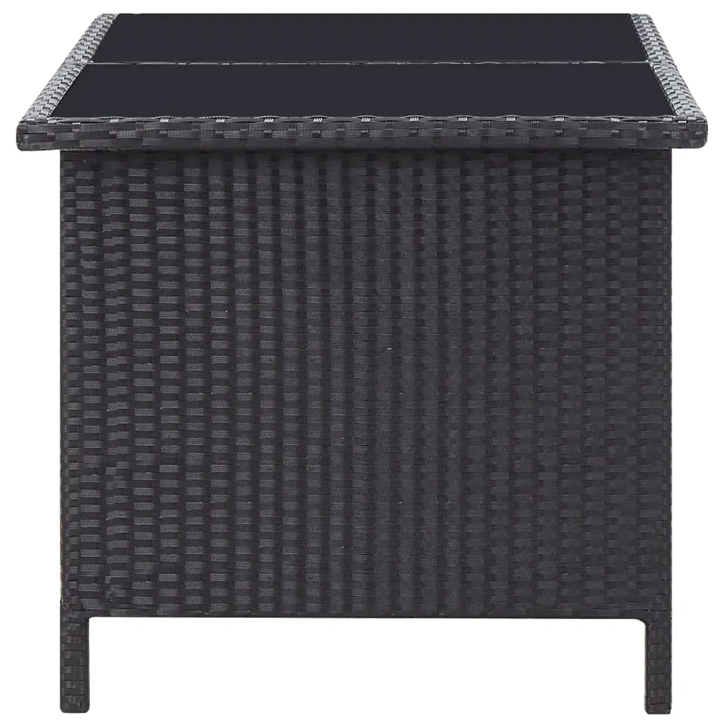 6 Piece Garden Lounge Set with Cushions Poly Rattan Black Price