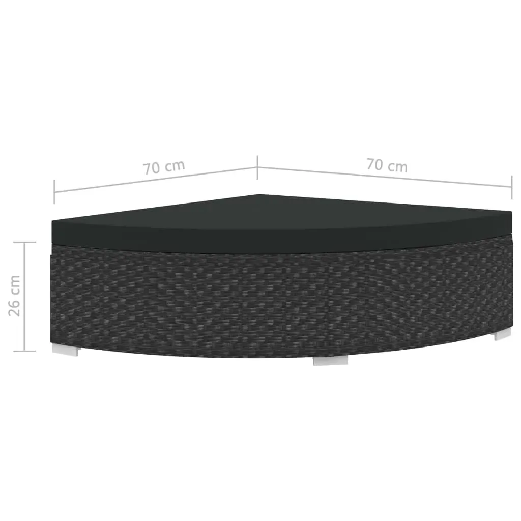 6 Piece Garden Lounge Set with Cushions Poly Rattan Black Price