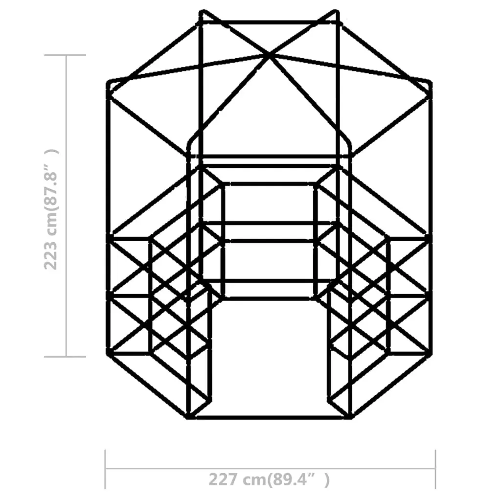 Greenhouse with Shelves Steel 227x223 cm Price