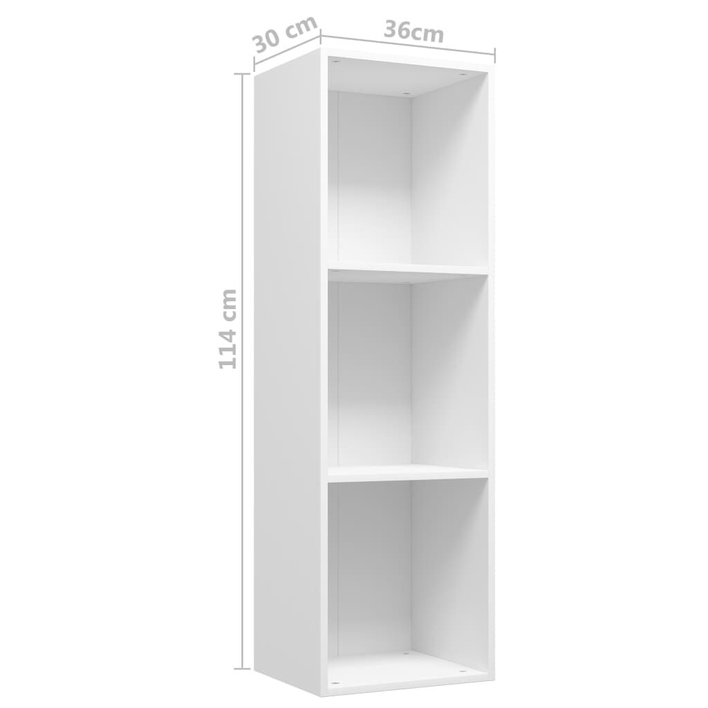 Book Cabinet/TV Cabinet White 36x30x114 cm Engineered Wood Price