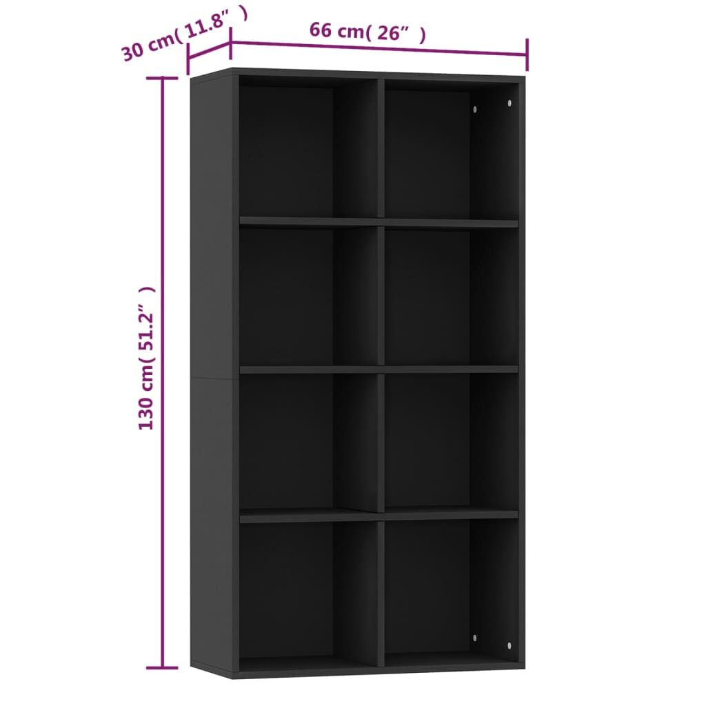 Book Cabinet/Sideboard Black 66x30x130 cm Engineered Wood Price