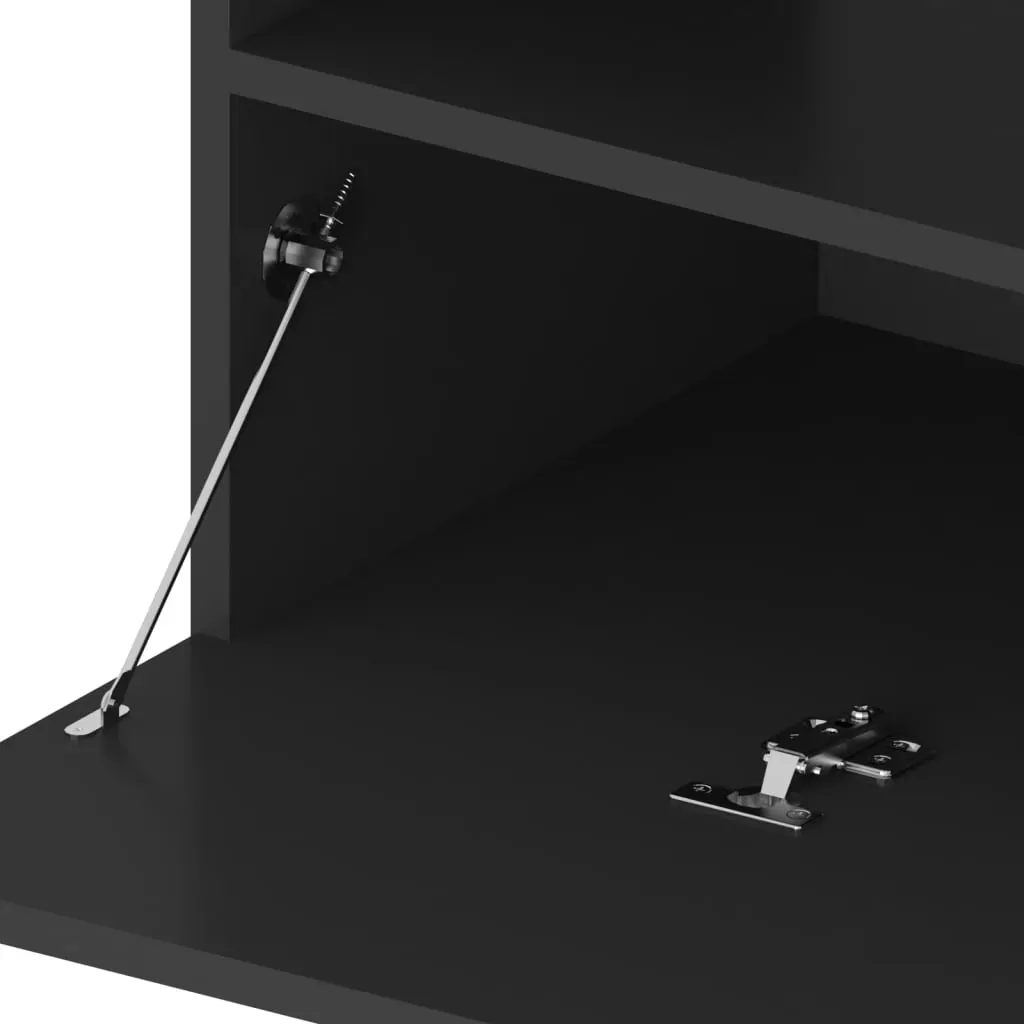 TV Cabinet with LED Lights Black 75x35x40 cm Price