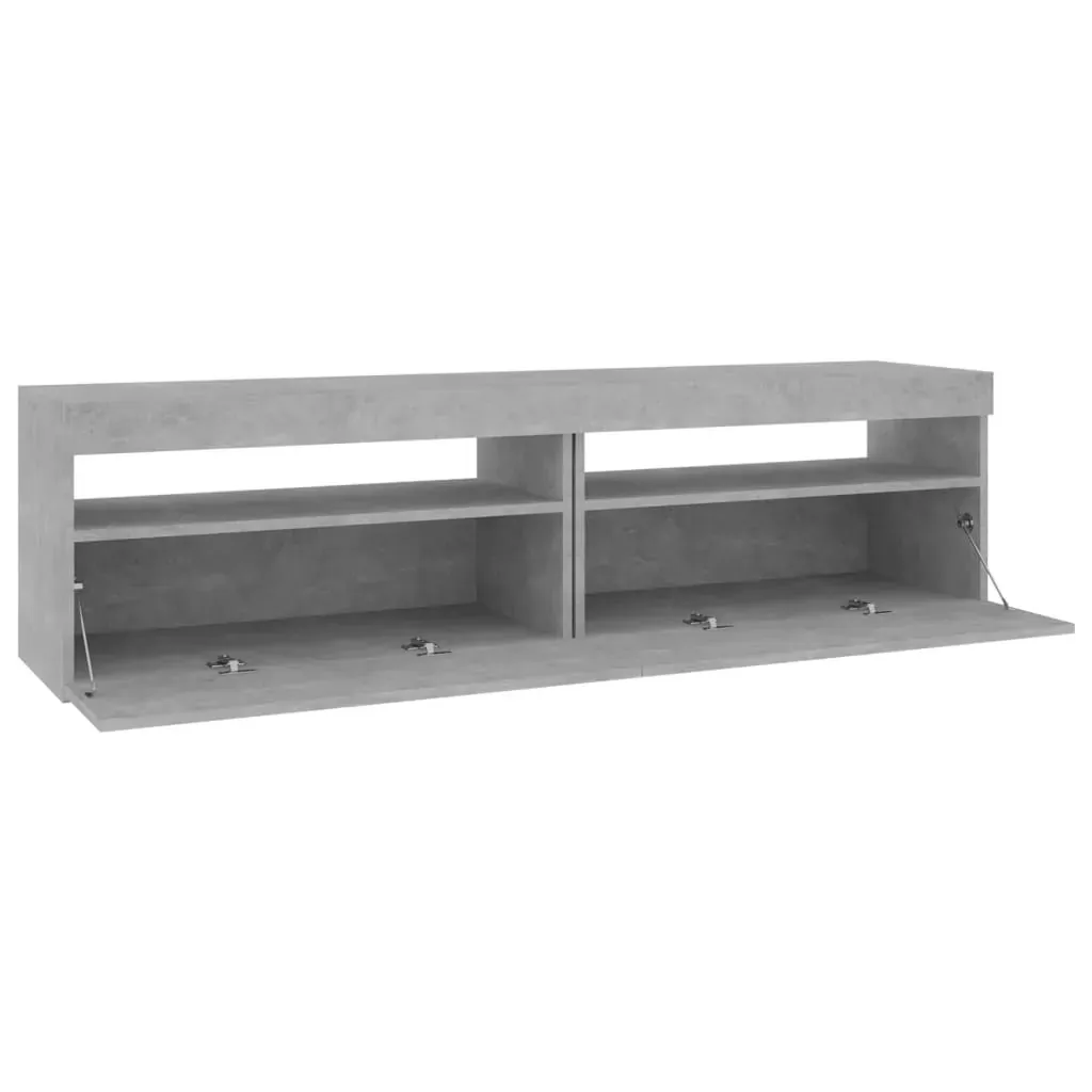 TV Cabinets 2 pcs with LED Lights Concrete Grey 75x35x40 cm Price