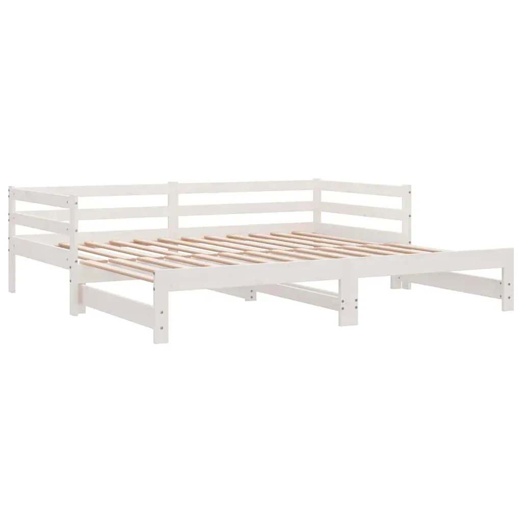 Pull-out Day Bed without Mattress White 2x(90x190) cm Price