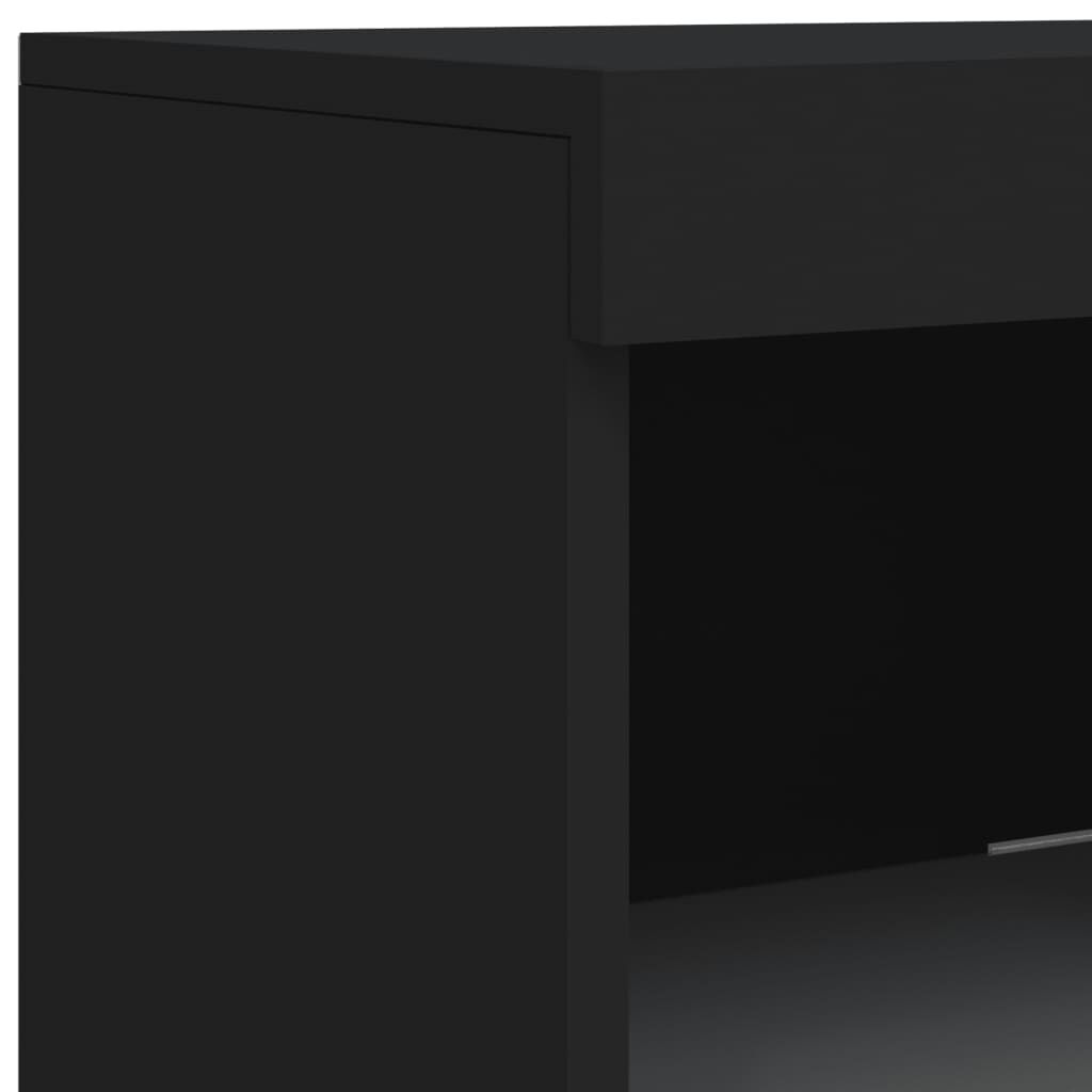 Sideboard with LED Lights Black 41x37x100 cm Price