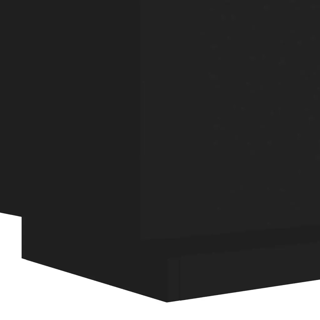 Bedside Cabinets with LED Lights 2 pcs Black Engineered Wood Price