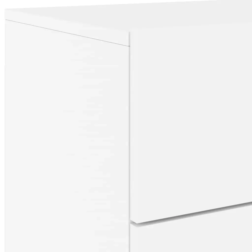 Wall-mounted Bedside Cabinets with LED Lights 2 pcs White Price