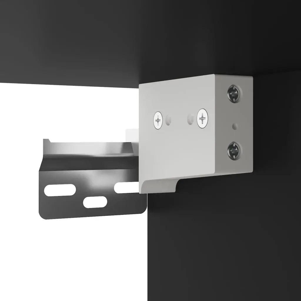Wall-mounted Bedside Cabinet with LED Lights Black Price
