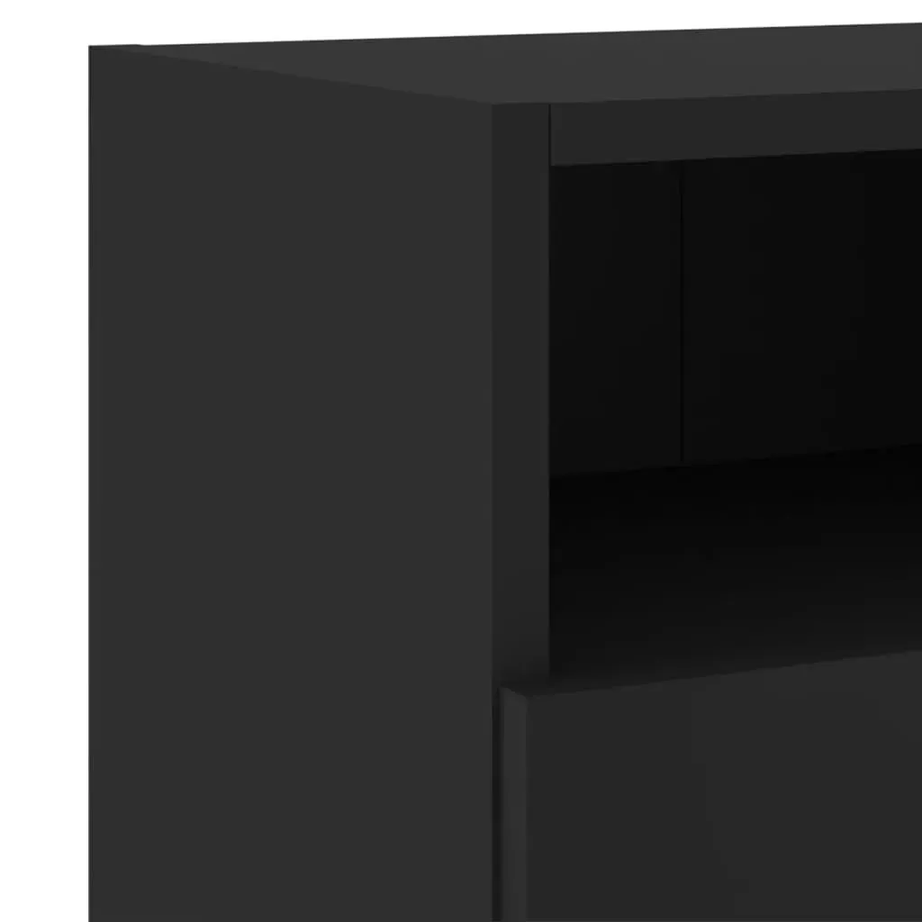 TV Wall Cabinets 2 pcs Black 60x30x30 cm Engineered Wood Price