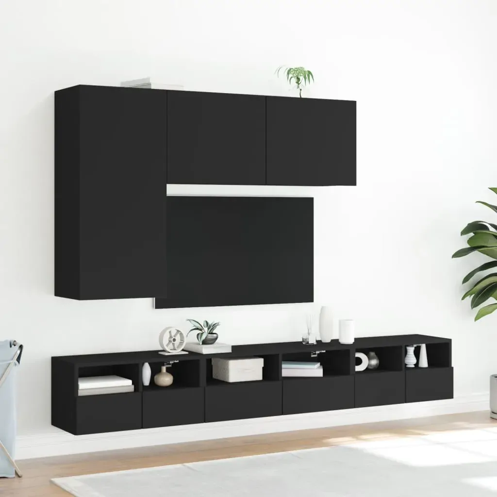 TV Cabinet Wall-mounted Black 100x30x41 cm Price