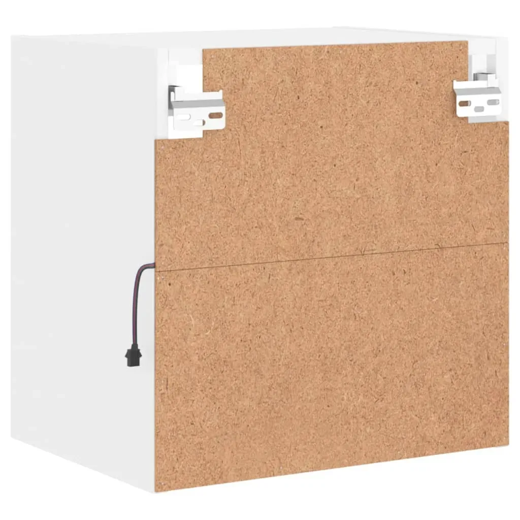 Bedside Cabinets with LED Lights Wall-mounted 2 pcs White Price