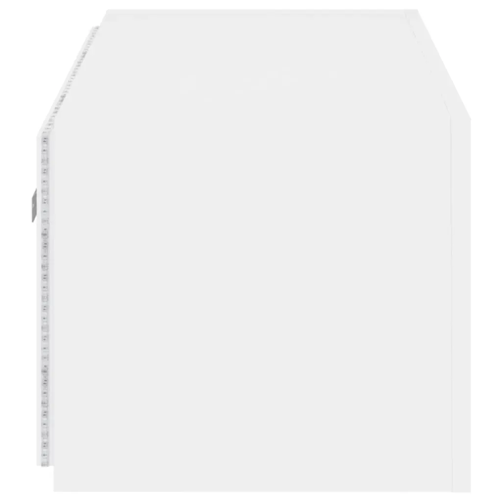 TV Wall Cabinet with LED Lights White 100x35x31 cm Price