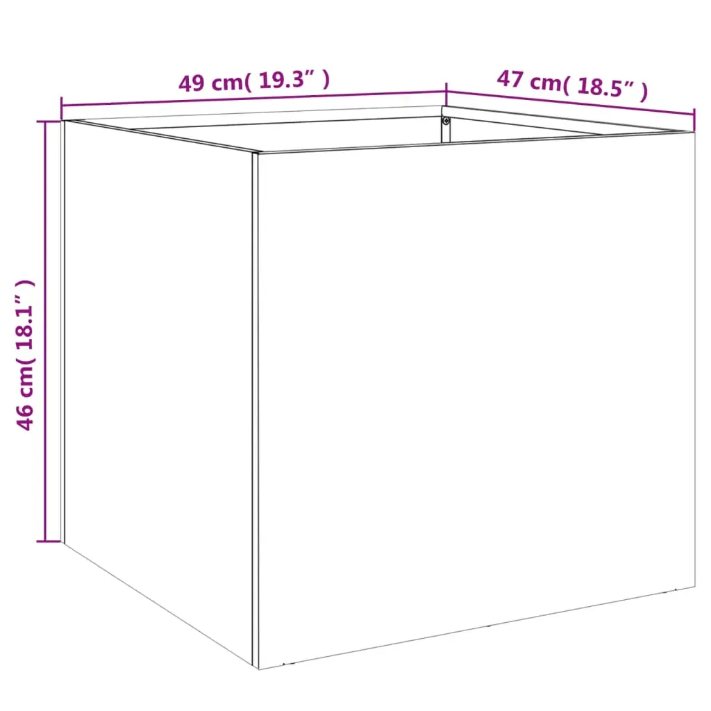 Planters 2 pcs Anthracite 49x47x46 cm Steel Price