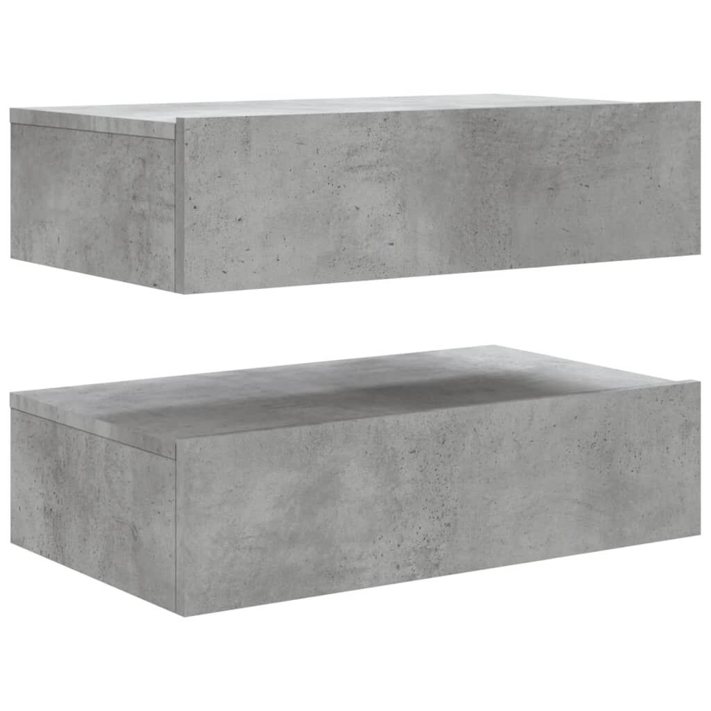 TV Cabinets with LED Lights 2 pcs Concrete Grey 60x35x15.5 cm Price