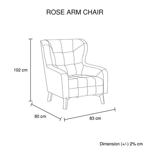 Rose Arm Chair Printing on Front Price