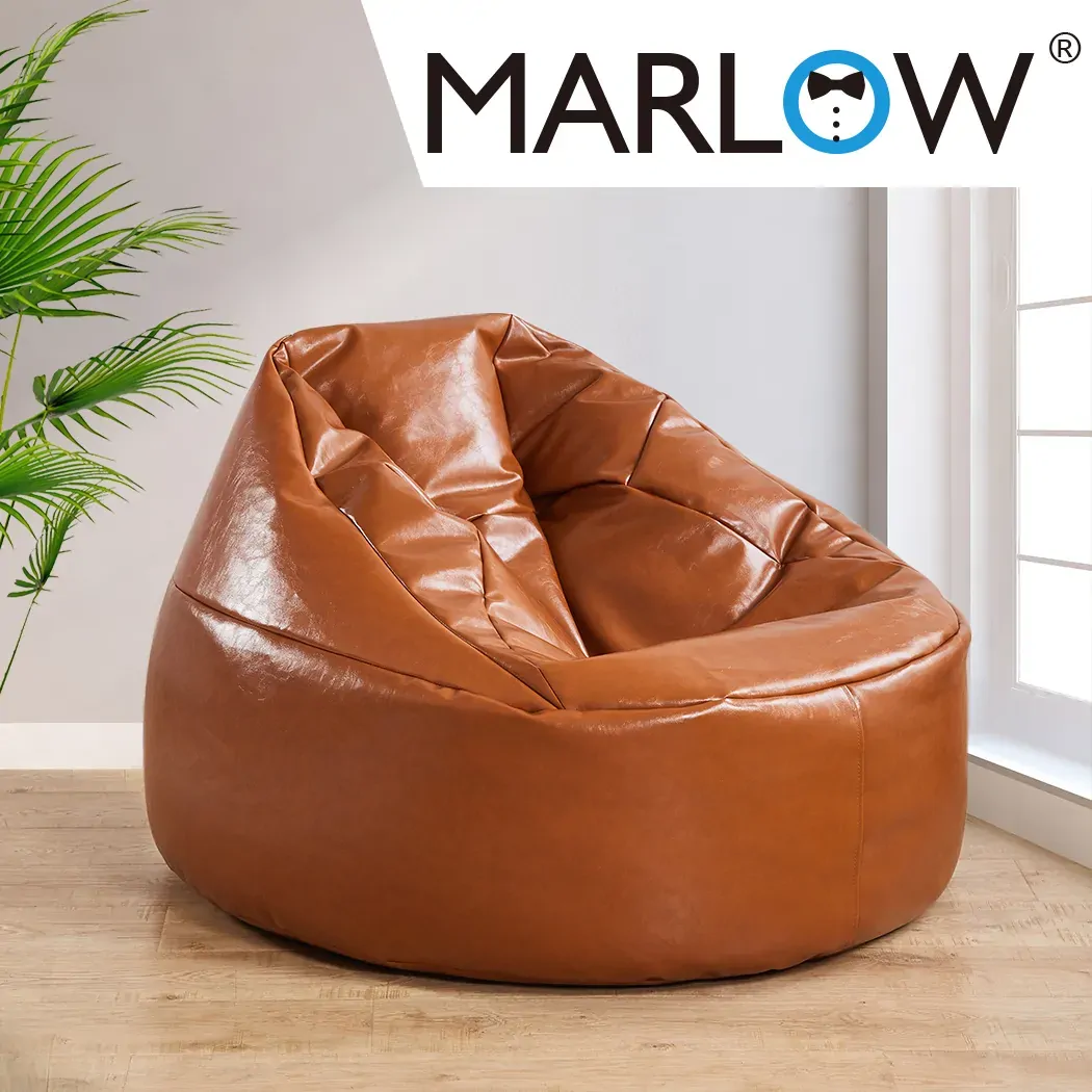 bean bag chair cover pu couch tan Price