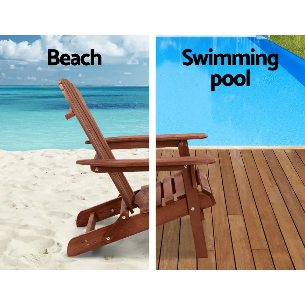 Adirondack Outdoor Chairs Wooden Foldable Beach Chair Patio Furniture Brown Price