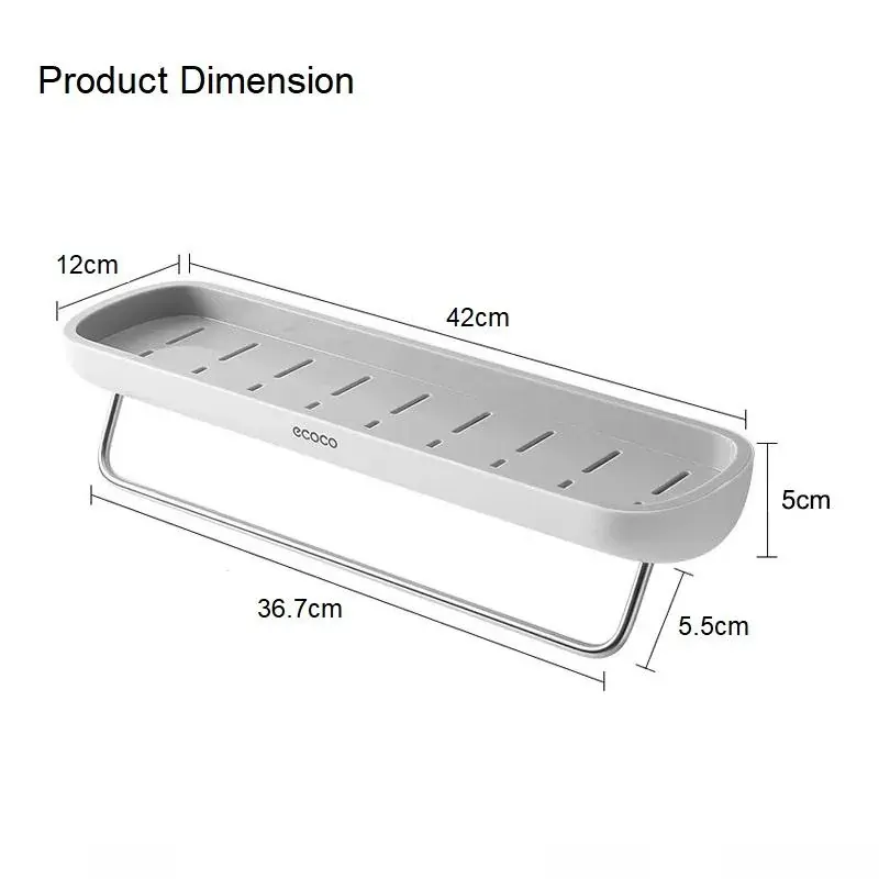 Bathroom Shelves Organizer Wall Mount Home Towel shelf Shampoo Rack With Towel Bar Storage Rack Bathroom Accessories Price