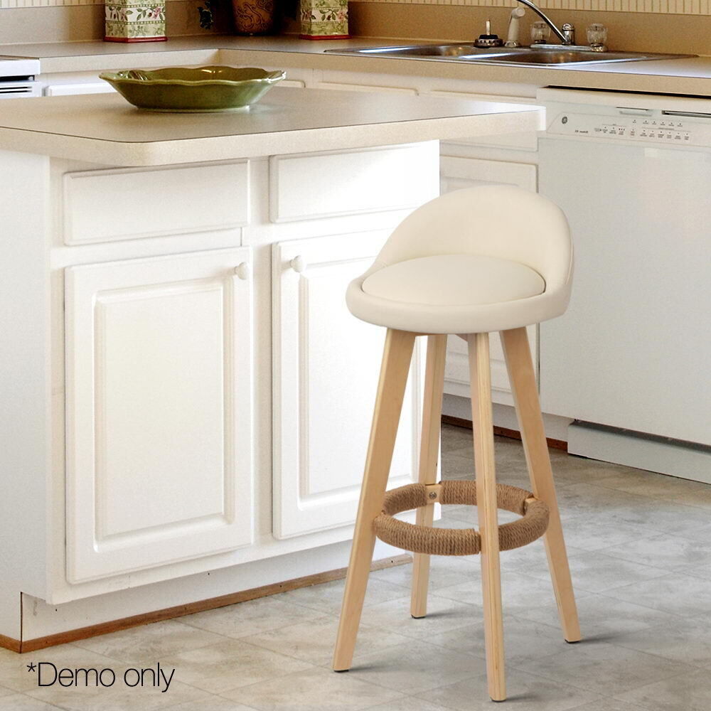 Set of 2 PU Leather Backrest Bar Stools Price