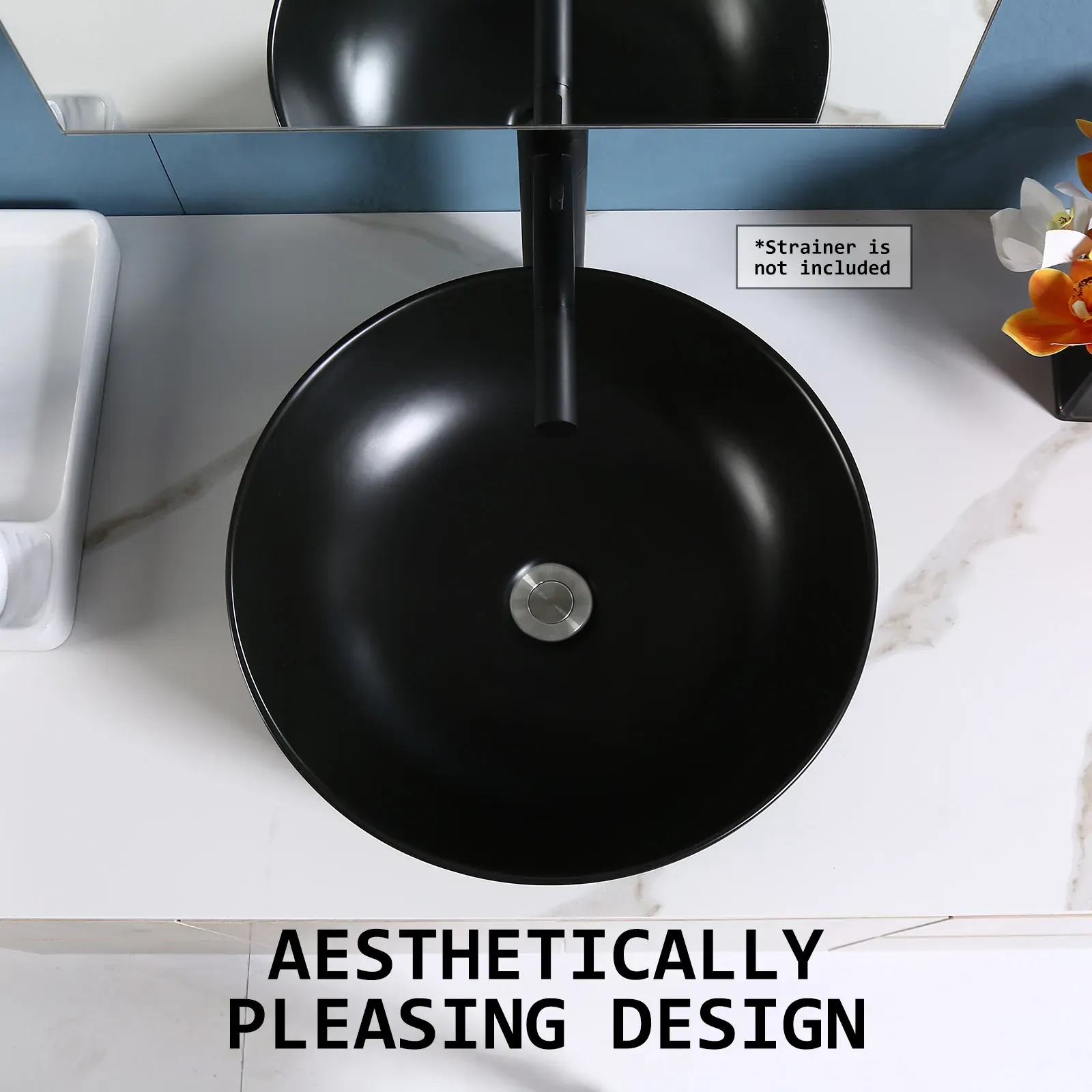 Muriel 42 x 42 x 13.5cm Ceramic Bathroom Basin Vanity Sink Round Above Counter Top Mount Bowl Price