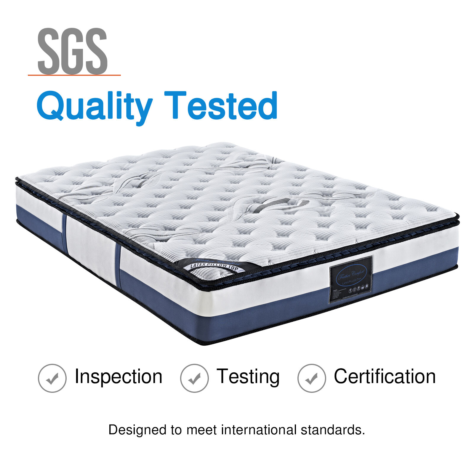 Augusta Mattress Latex Pillow Top Pocket Spring Foam Medium Firm Bed Price