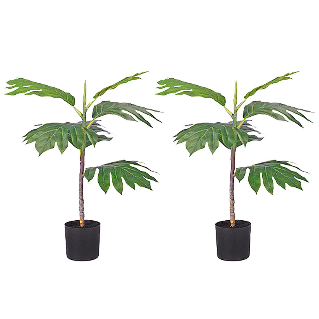Artificial Natural Green Split-Leaf Philodendron Tree Fake Tropical Indoor Plant Home Office Decor Price