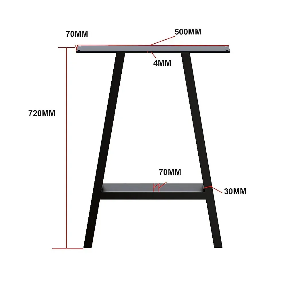 2x Rustic Dining Table Legs Steel Industrial Vintage 71cm Price