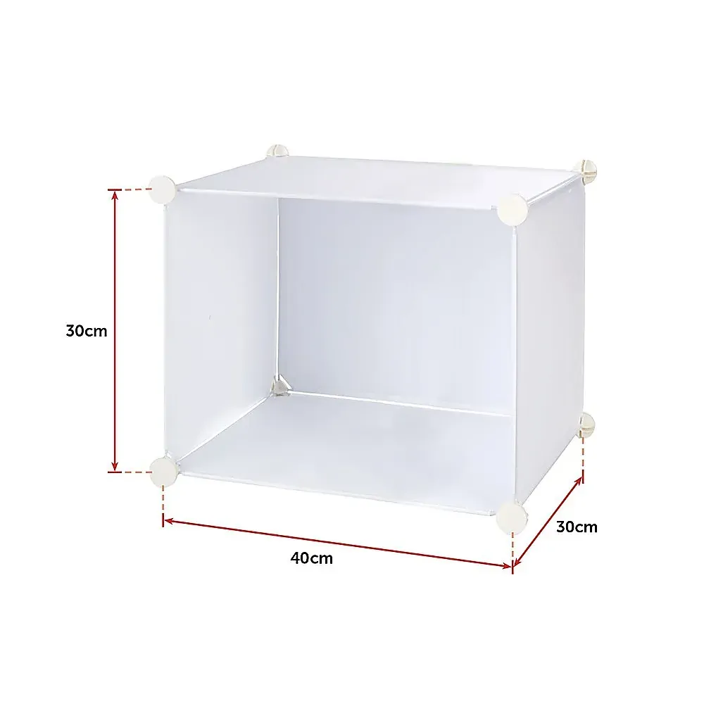 White Cube DIY Shoe Cabinet Rack Storage Portable Stackable Organiser Stand. Price