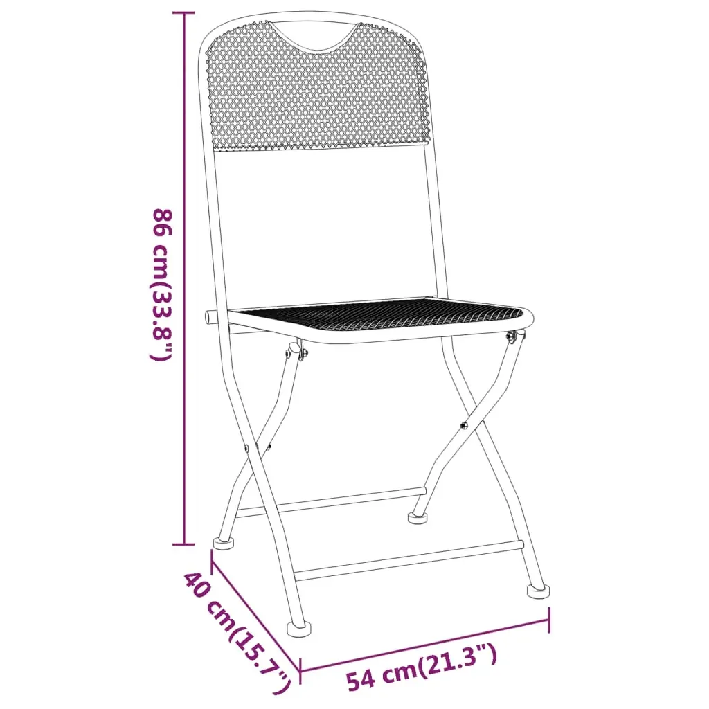 Garden Dining Set Expanded Metal Mesh Anthracite Price