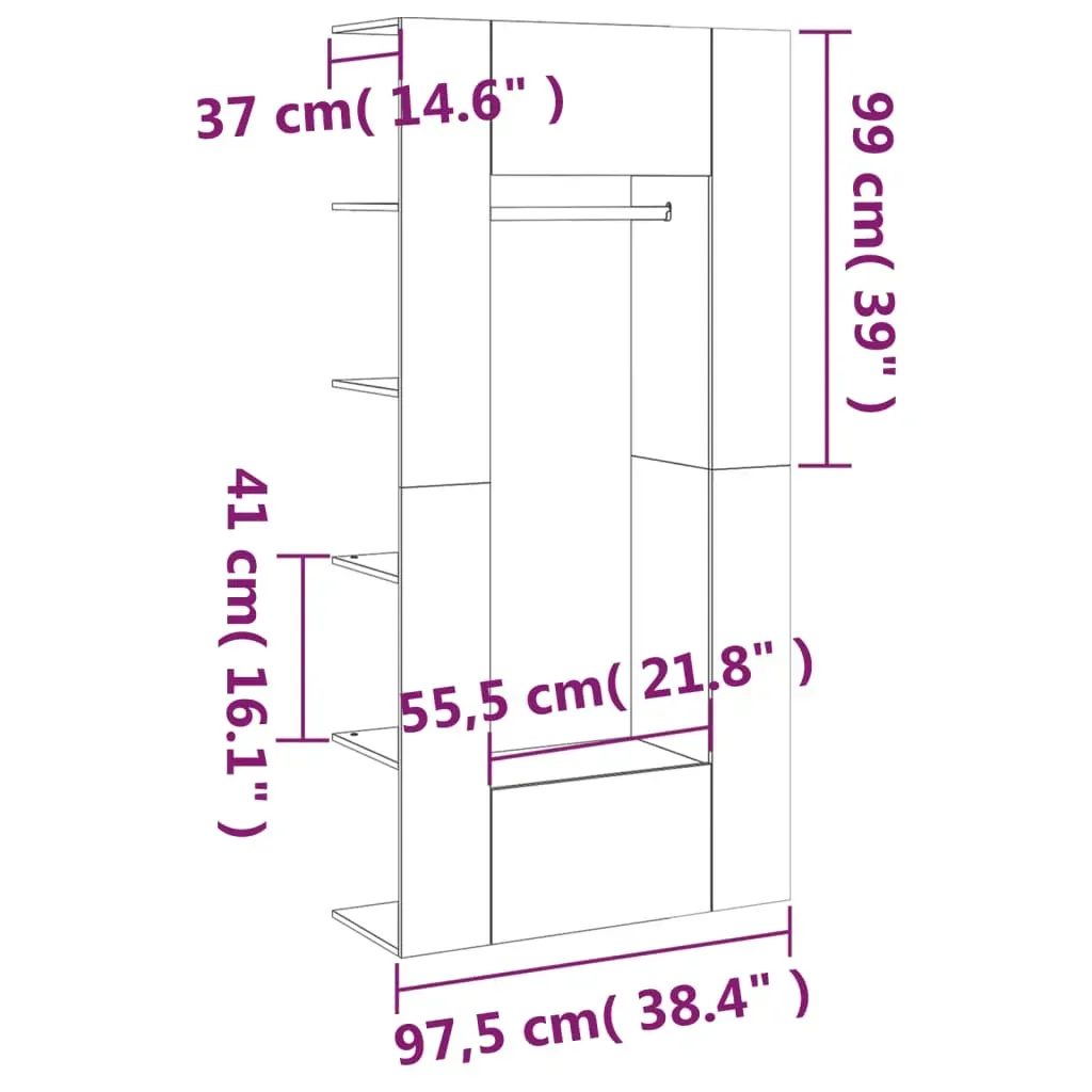 Hallway Cabinets 2 pcs Engineered Wood Price