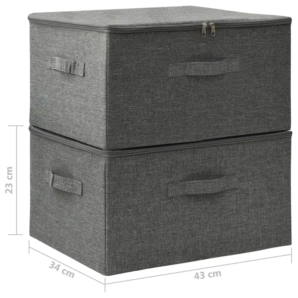 Storage Boxes 2 pcs Fabric 43x34x23 cm Price