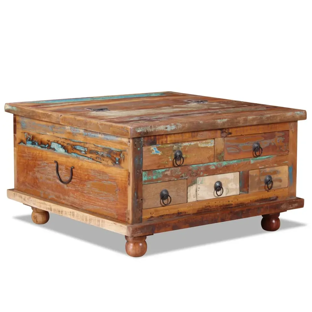 Coffee Table Reclaimed Wood 70x70x38 cm Price