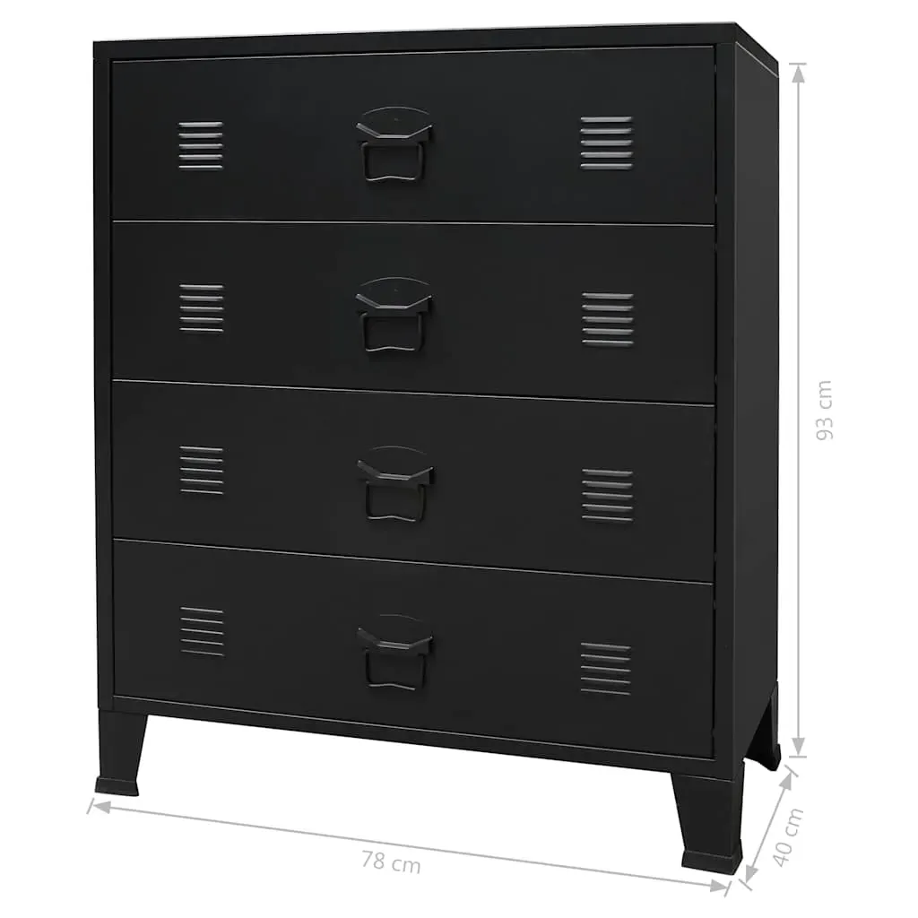 Chest of Drawers Metal Industrial Style 78x40x93 cm Price