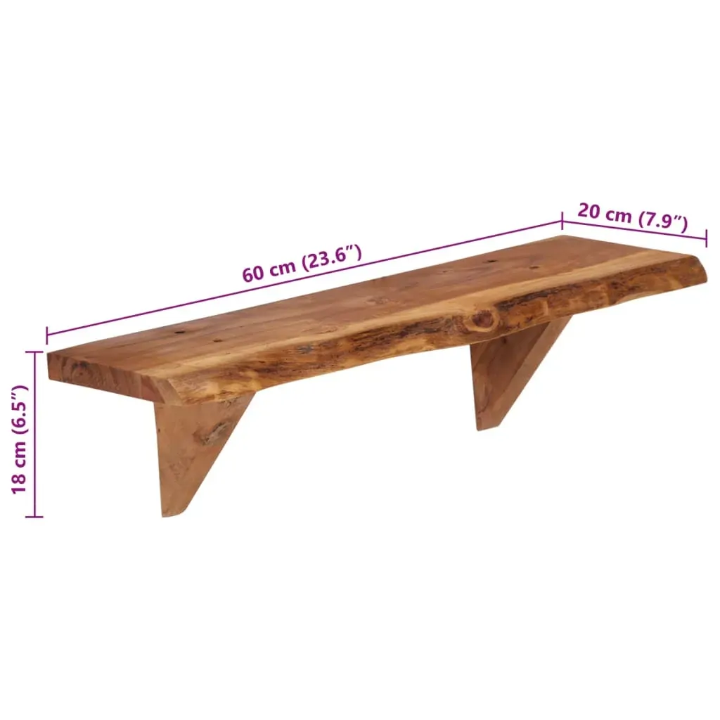 Wall Shelves 2 pcs Solid Acacia Wood Price