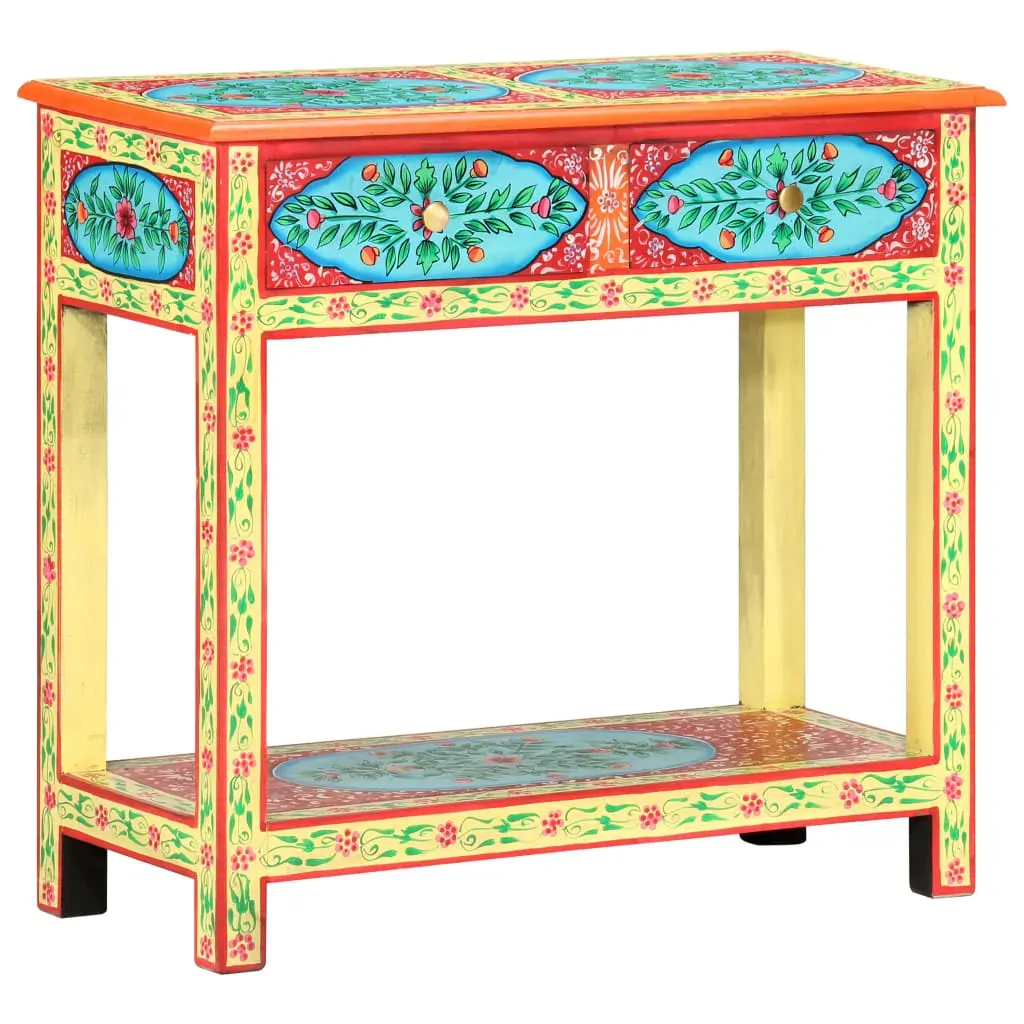 Hand Painted Console Table 80x35x75 cm Solid Mango Wood Price