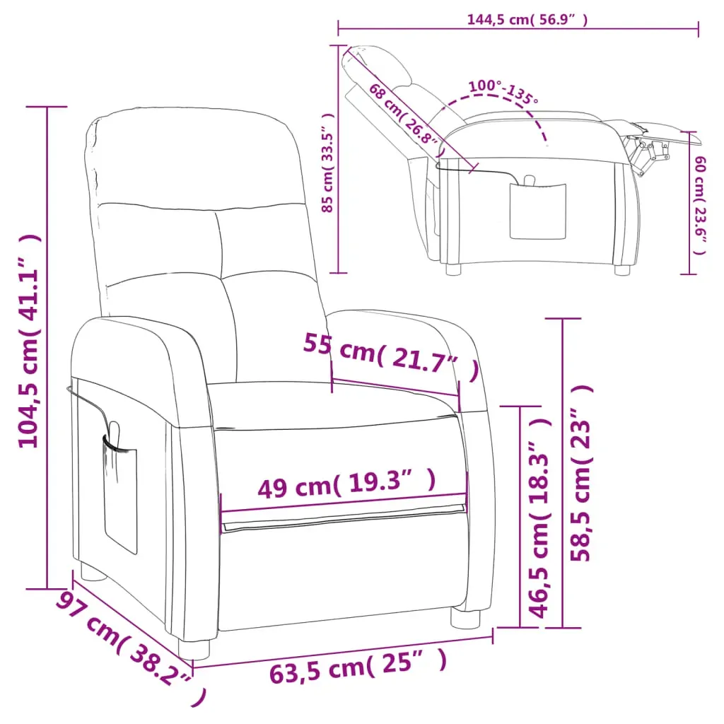 Massage Recliner Fabric Price