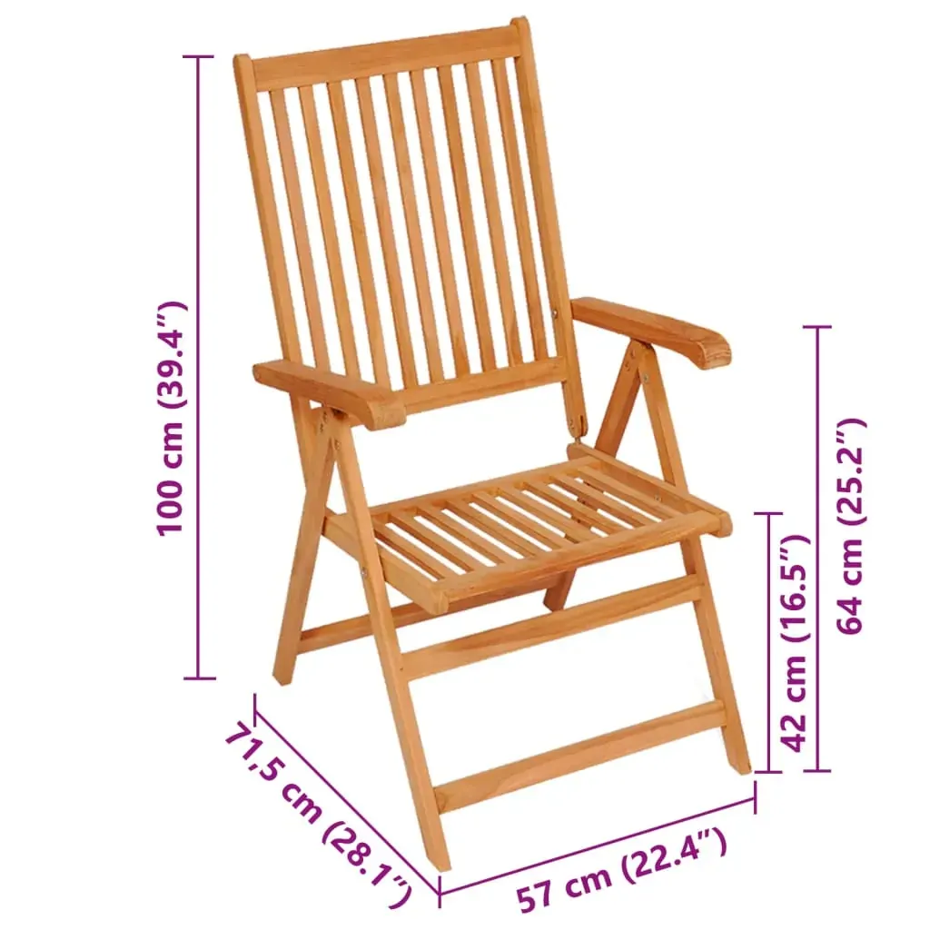 Garden Chair with Cushions Solid Teak Wood Price