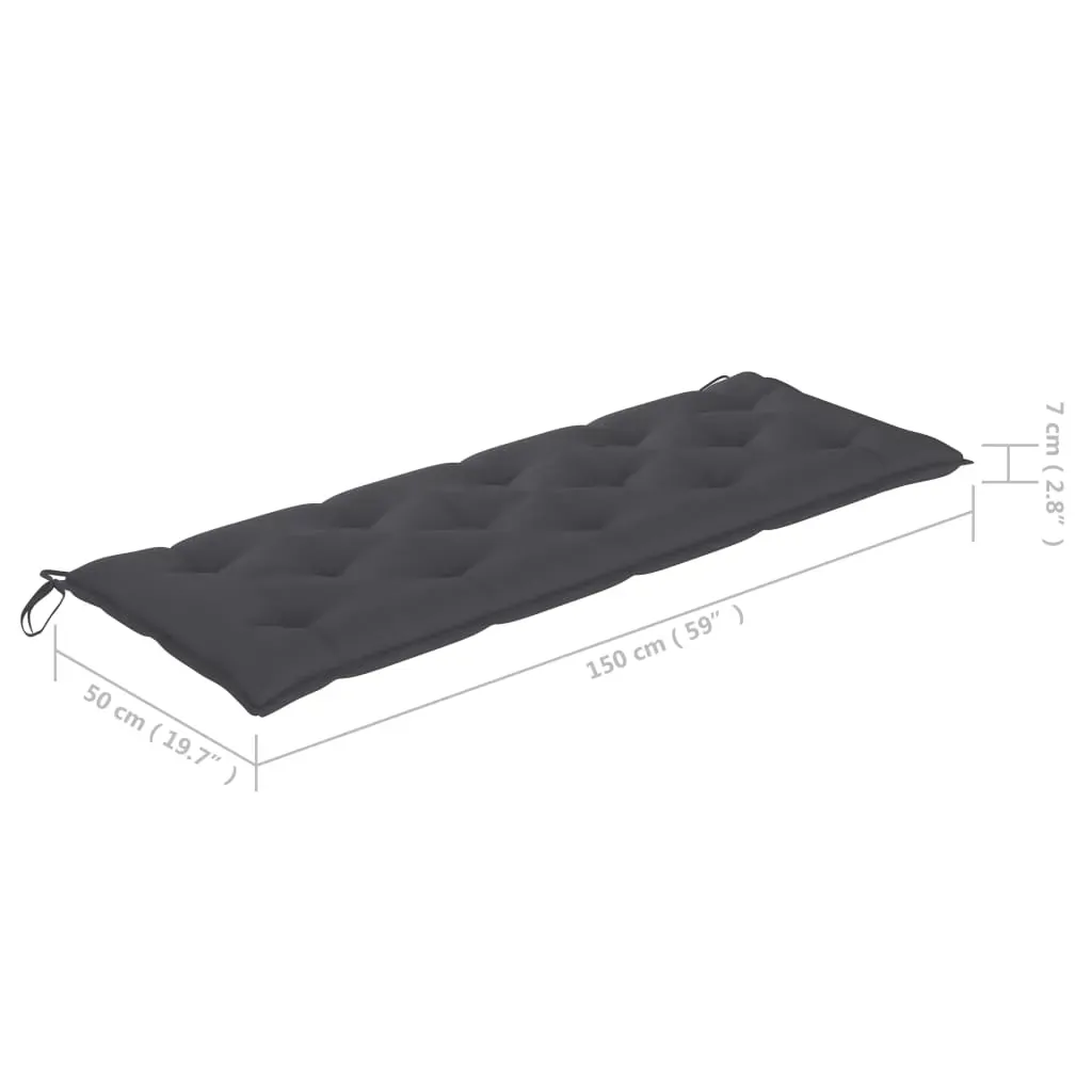 Garden Bench with Cushion Solid Acacia Wood Price