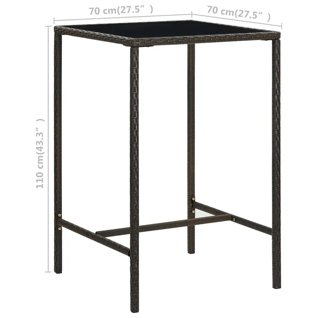 Garden Bar Set Poly Rattan Price
