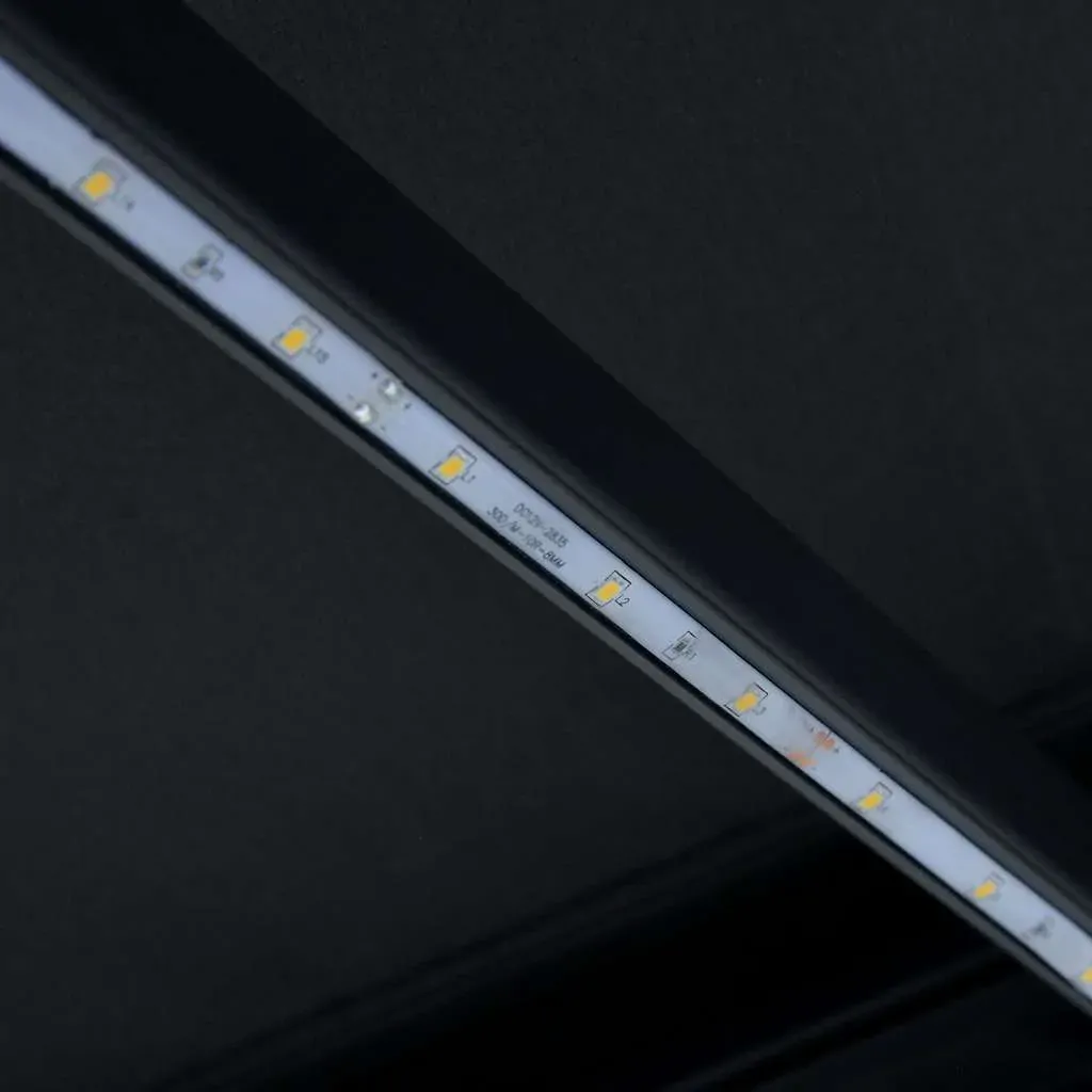 Manual Retractable Awning with LED Blue and White Price