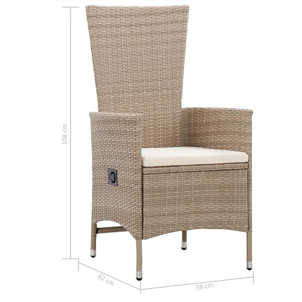 Garden Dining Set Beige Price