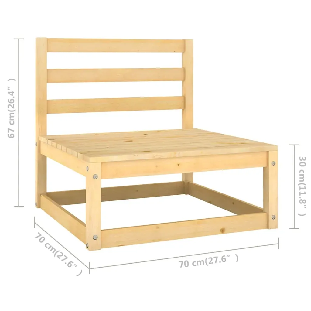 8 Piece Garden Lounge Set Solid Pinewood Price