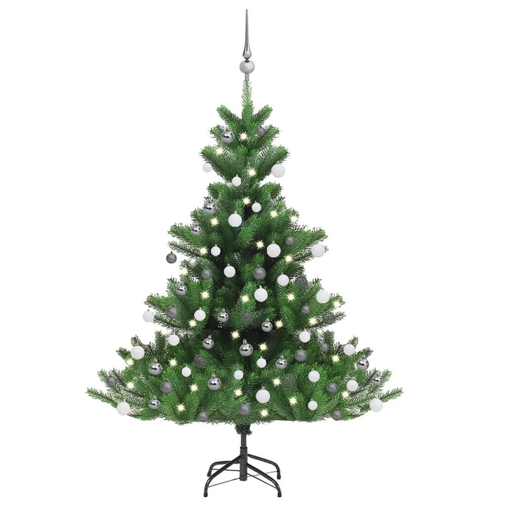 Nordmann Fir Artificial Christmas Tree LED&Ball Set Green Price