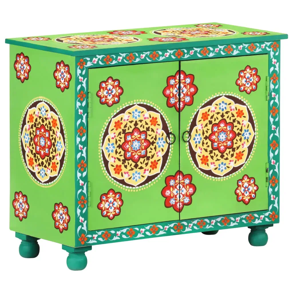 Hand Painted Sideboard 70x35x60 cm Solid Mango Wood Price