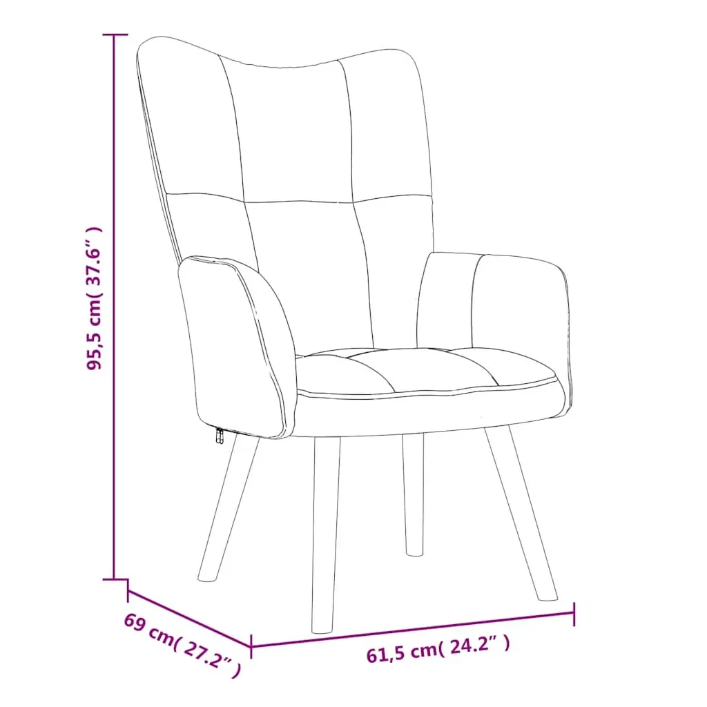 Relaxing Chair with a Stool Velvet Price