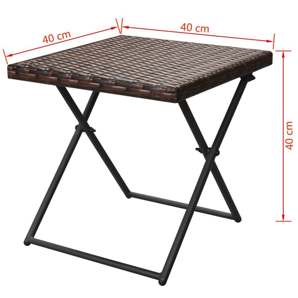 Folding Sun Loungers 2 pcs with Table Poly Rattan Price