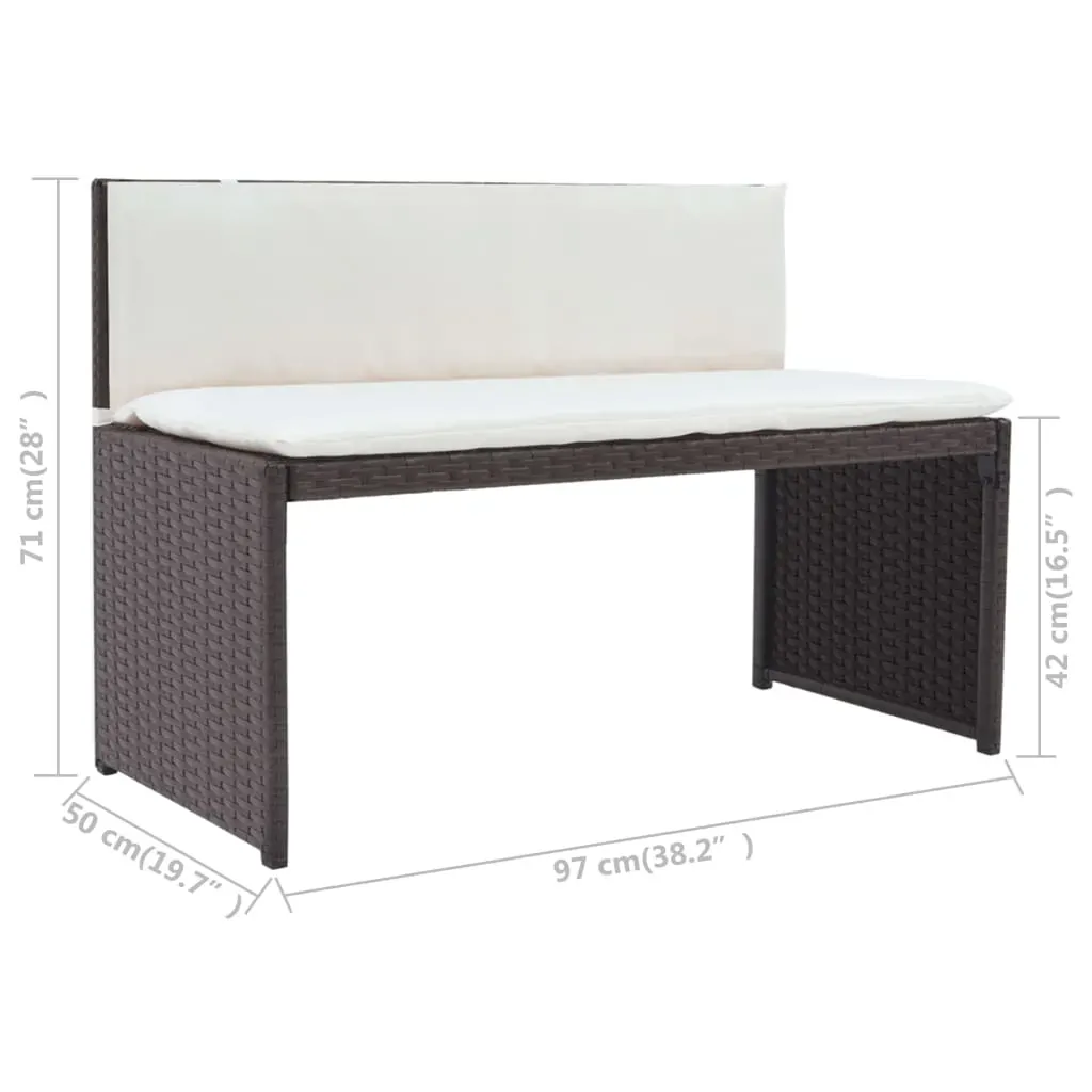 5 Piece Outdoor Dining Set Steel Poly Rattan Price