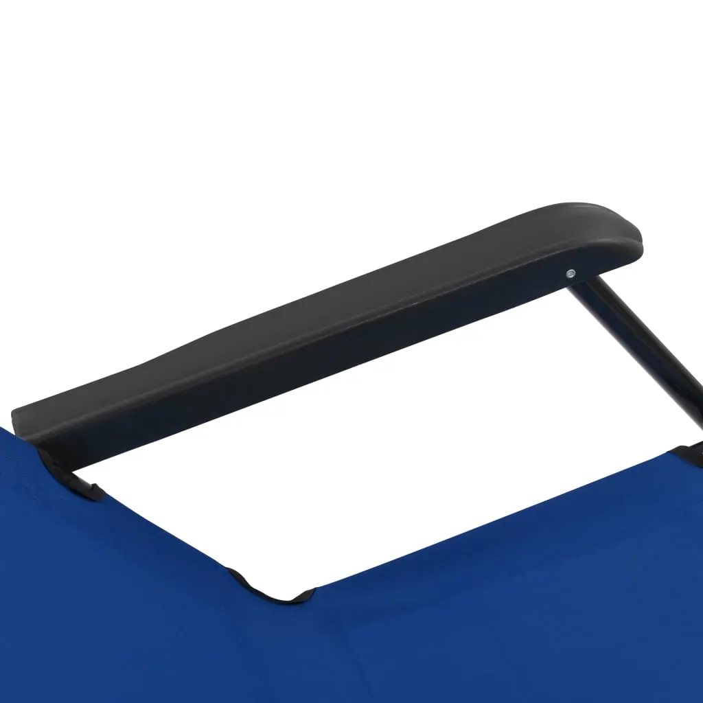Folding Sun Loungers 2 pcs with Footrests Steel Price