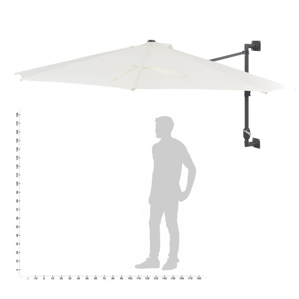 Wall-Mounted Parasol with Metal Pole 300 cm Price