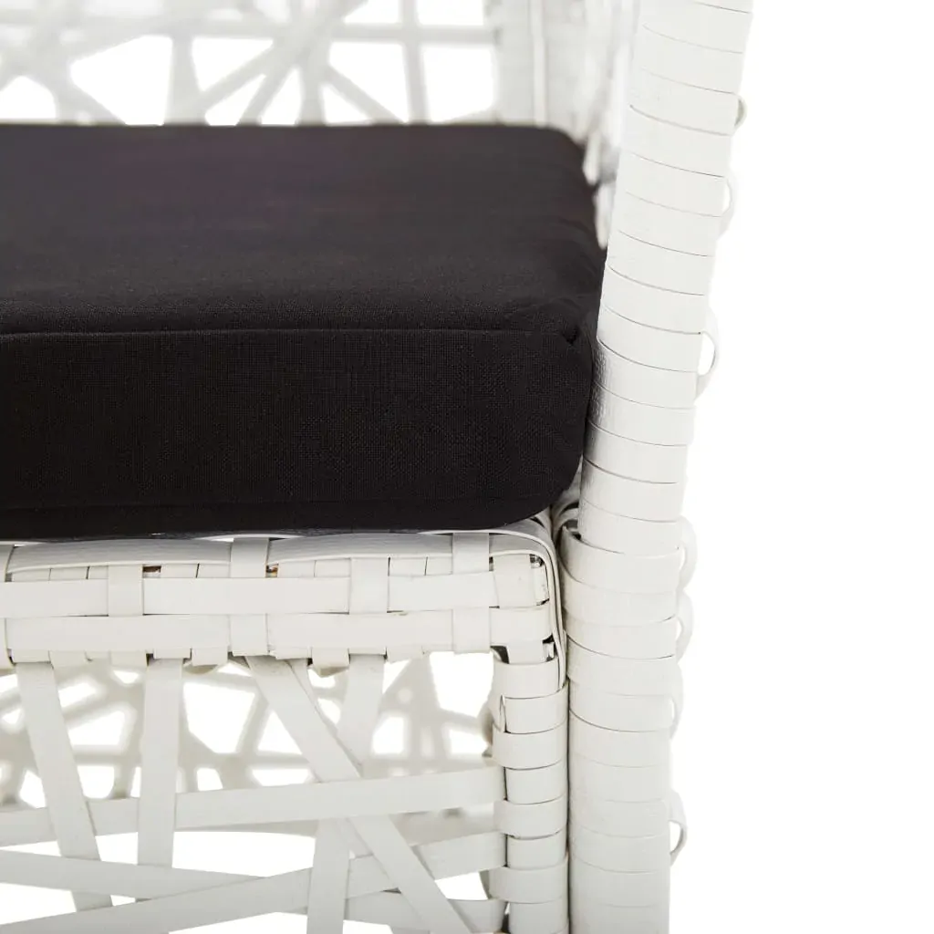 Outdoor Dining Set Poly Rattan White Price